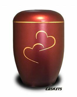 Eco Urn For Ashes Golden Hearts