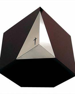 Tilted Cube Cross Funeral Casket
