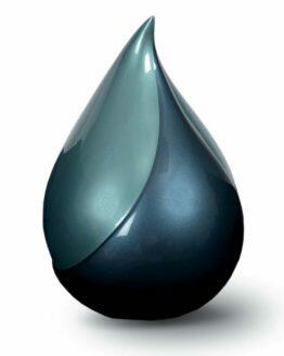 Fibreglass Teardrop Urn for Ashes Blue