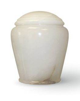Unique Natural Stone Cremation Urn for Ashes White