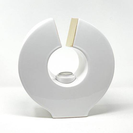 Modern Ceramic Urn for Ashes White Magnetic Candle